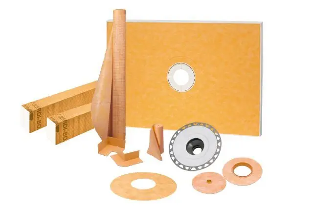 Schluter - KERDI-SHOWER-KIT Shower Kit with Center Outlet Position without Grate with 2" PVC Flange 38" x 60"