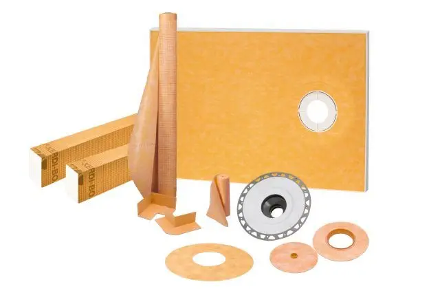Schluter - KERDI-SHOWER-KIT Shower Kit with Off-Set Outlet Position without Grate with 2" PVC Flange 38" x 60"