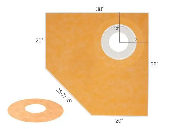 Schluter - Thin Shower Tray KERDI-SHOWER-TT Neo Angle 38"x 38"