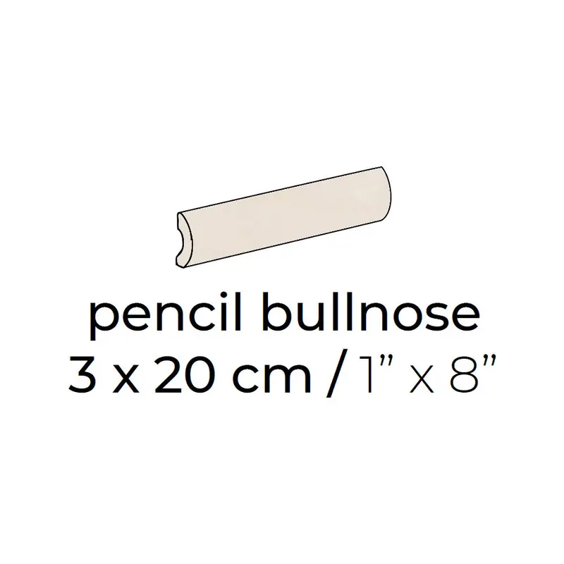 Centura Ceramic Wall Molding Pencil Bullnose La Riviera Vert Glossy 1" x 8"