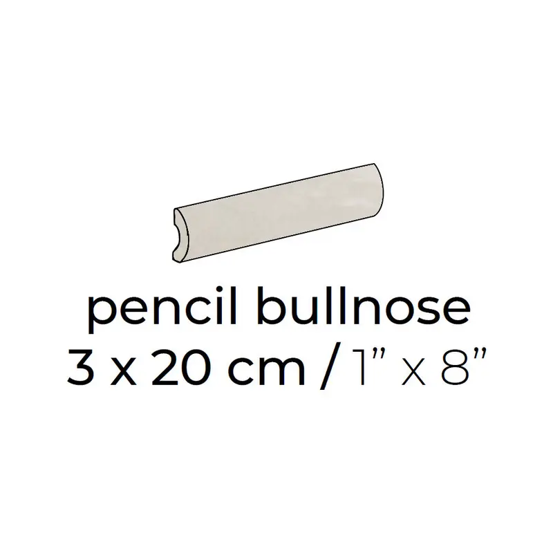 Centura Ceramic Wall Molding Pencil Bullnose La Riviera Wheat Glossy 1" x 8"
