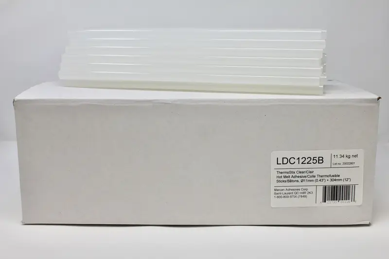 Marcan Adhesives - ThermoStix Hot melt adhesive clear 11.34 kg net × Ø11 mm × 304 mm (approx. 390 sticks)