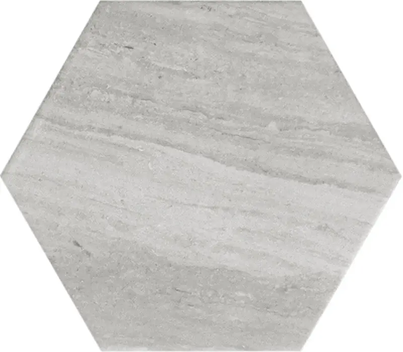 Centura Floor Tiles Lithos Hexagon Grey Matte 4-1/2" x 4"