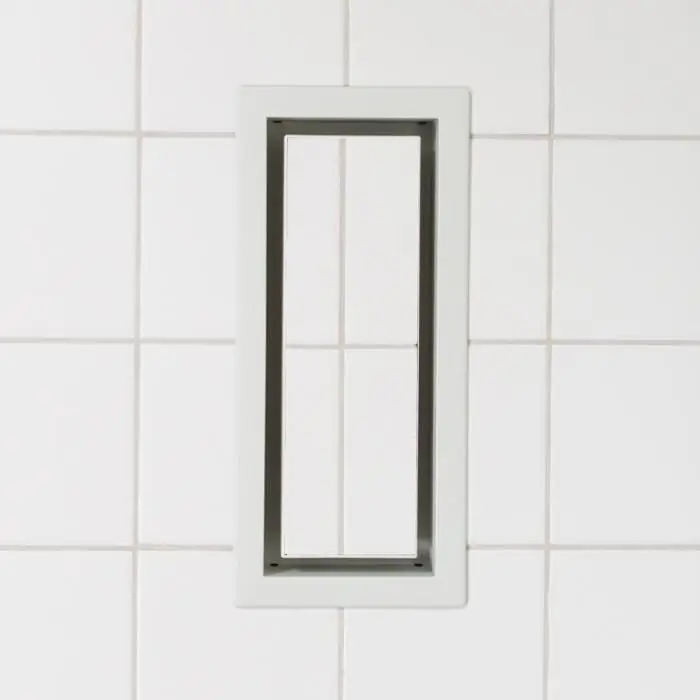Fittes - Framed Floor Vent Lite Cotton White 4" x 10"