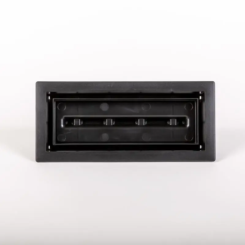 Fittes - Framed Floor Vent Lite Matte Black 4" x 12"