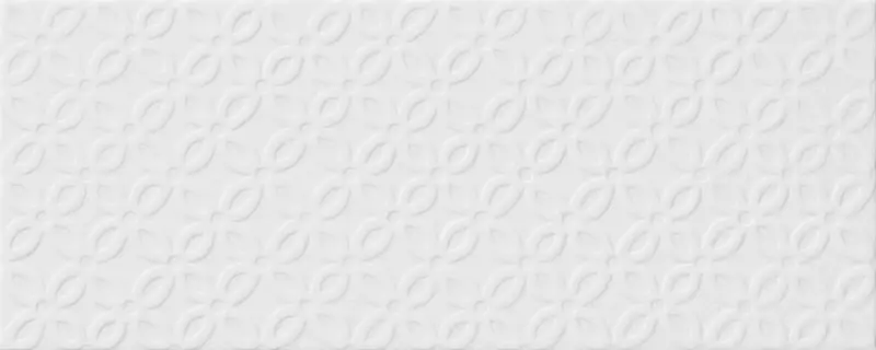 Centura Wall Tiles Design Positive Blanc 3D Petal Matte 8" x 20"