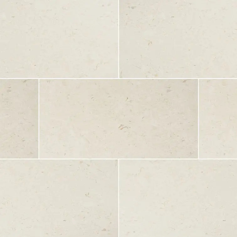 MSI Surfaces Floor Tiles Natural Stone Pavers Mayra White Tumbled 16" x 24"