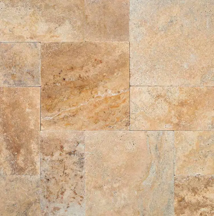 MSI Surfaces Floor Tiles Natural Stone Pavers Tuscany Porcini Tumbled Multi-Size
