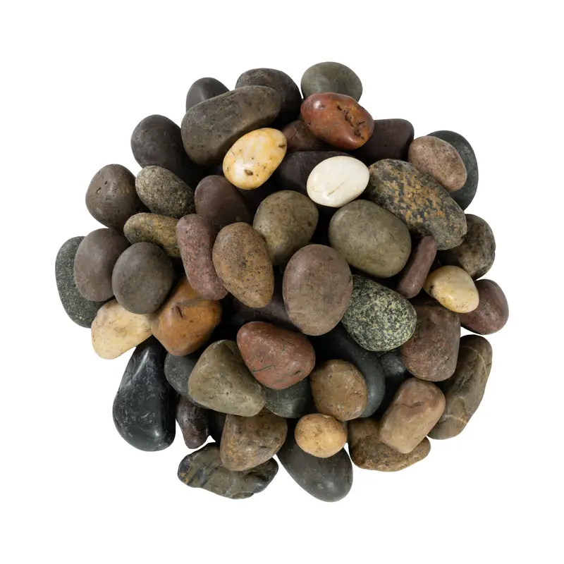 MSI Surfaces Medium River Stones Piedra Pebbles Mixed Polished 40 lb