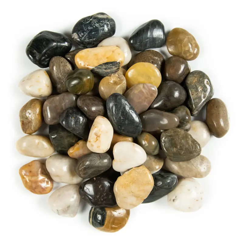 MSI Surfaces Medium River Stones Piedra Pebbles Mixed Super Polished 20 lb