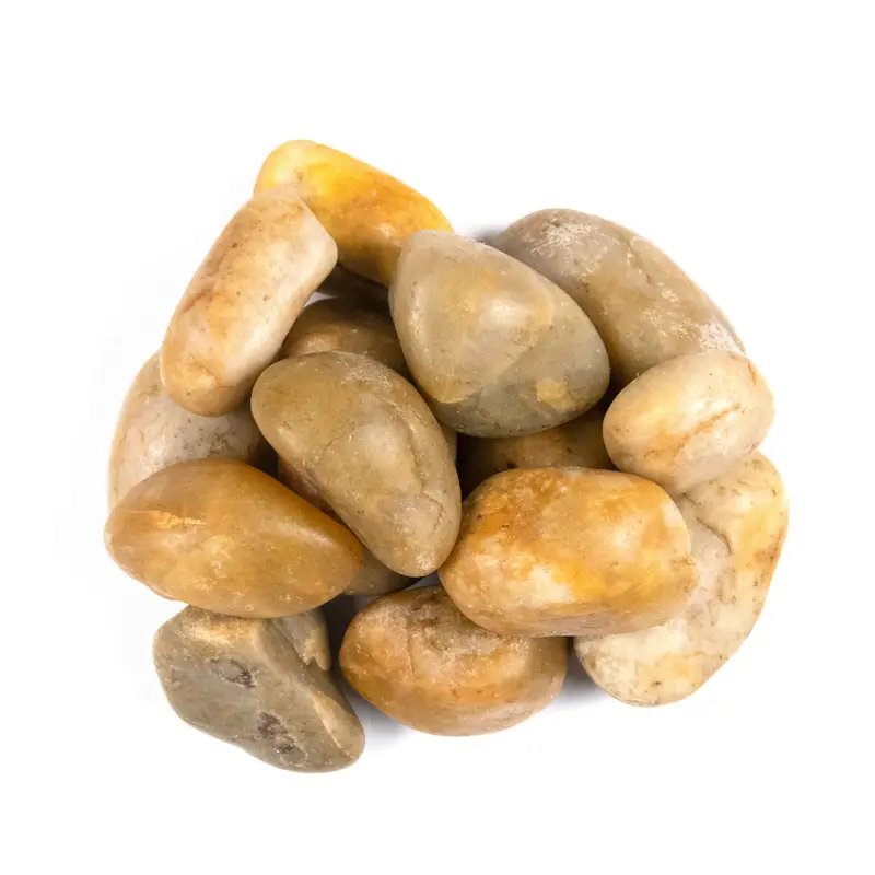MSI Surfaces Large River Stones Piedra Pebbles Yellow Polished 40 lb