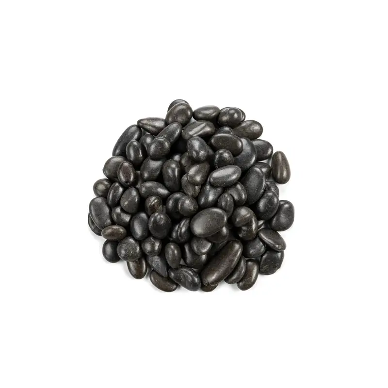 MSI Surfaces River Stones Piedra Pebbles Black Polished 40 lb