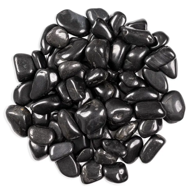 MSI Surfaces Medium River Stone Piedra Black 40 lb