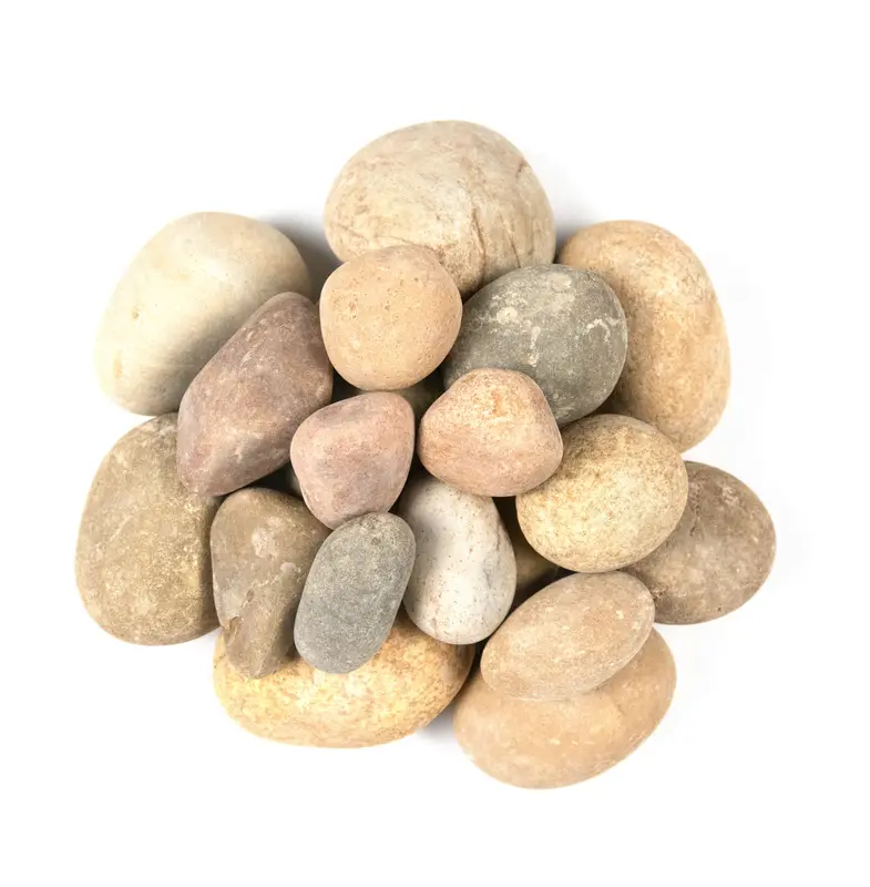 MSI Surfaces Medium River Stones Piedra Pebbles Niagara Yellow Natural 40 lb