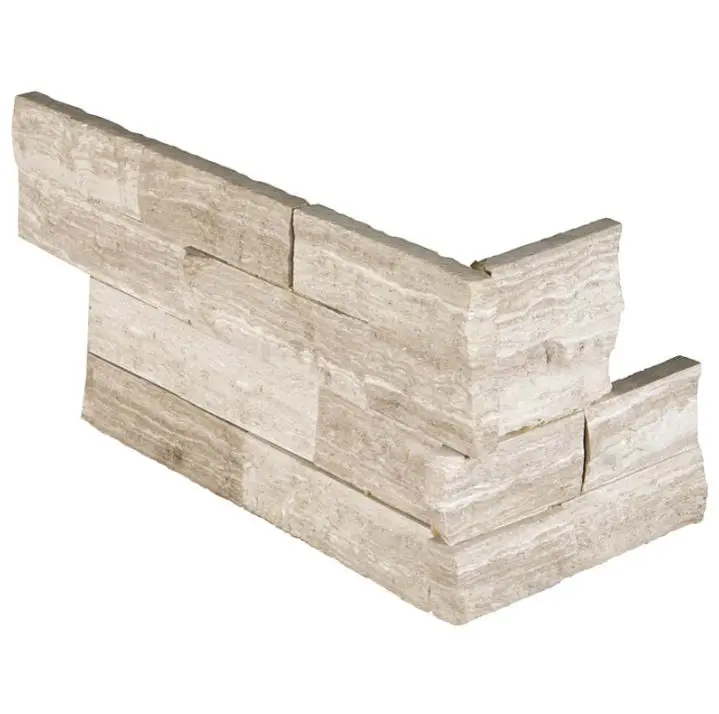 MSI Surfaces Wall Tiles RockMount White Oak Splitface Corner 6" x 18"