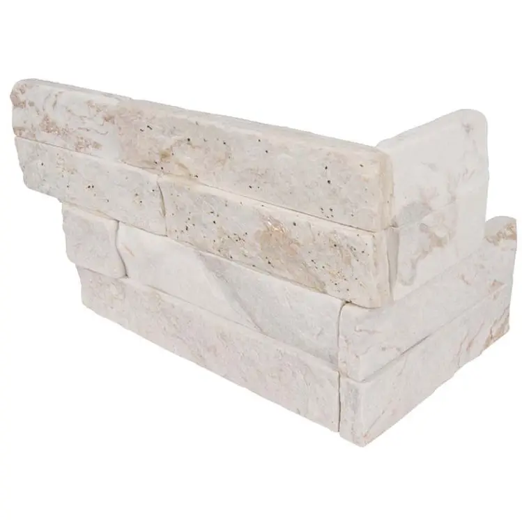 MSI Surfaces Wall Tiles RockMount Royal White Splitface Corner 6" x 18"