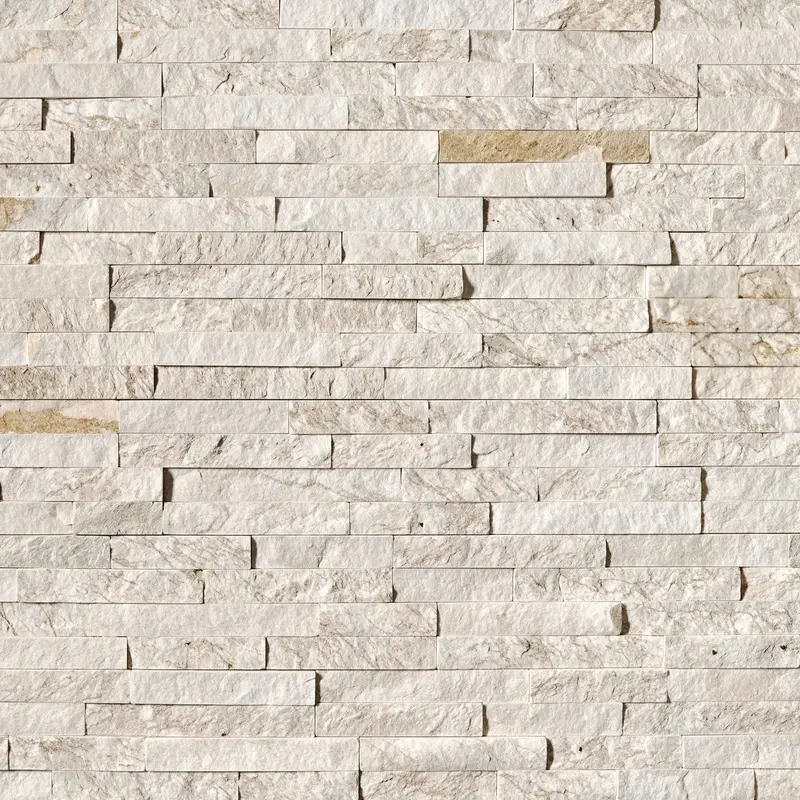 MSI Surfaces Wall Tiles Royal White-Warm Splitface 6" x 24"