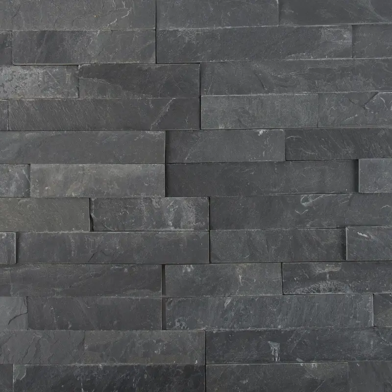 MSI Surfaces Wall Tiles Premium Black Splitface 6" x 24"