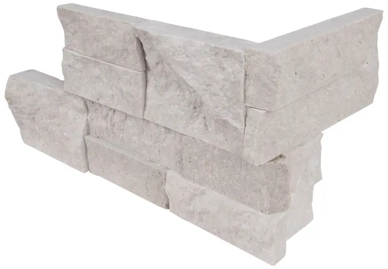 MSI Surfaces Wall Tiles Iceland Gray-Light Splitface Corner 6" x 12" x 6"