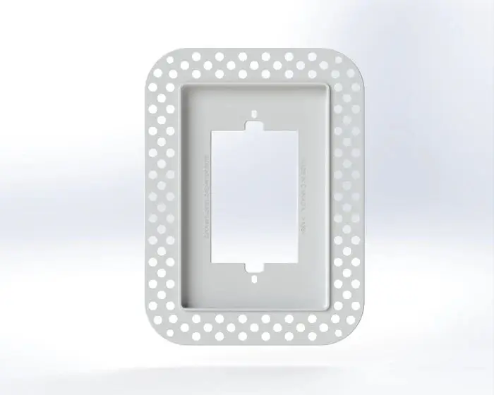 Fittes - Flush Drywall Receptacle Mount Lite Cotton White (Pack of 5)