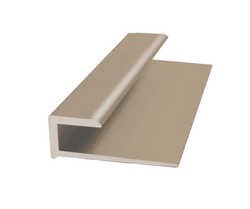 M-D PRO - Aluminum J-Molding for LVT/LVP, Satin Titanium 9/32" x 12'