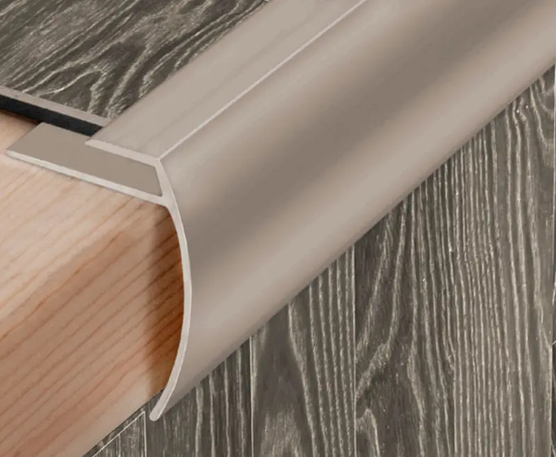 M-D PRO - Metal Stair Nosing LV8702 Aluminum Satin Antique Bronze 1-7/8" x 1-5/8" x 12' - 5/64" (2 mm)