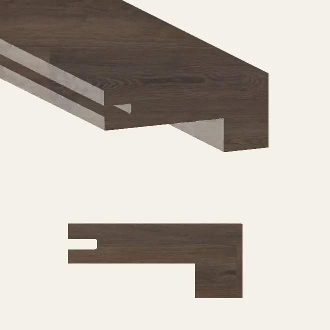 Beaulieu Vinyl HydraLuxe Rigid Valmont Place Rich Espresso Square Flushmount Stair Nose 94-1/2"