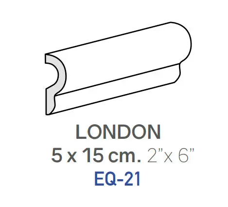 Centura Wall Tiles Masia Blanco London 2" x 6"