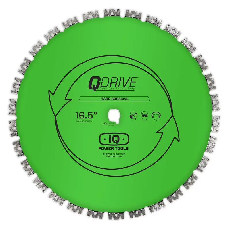 iQ Power Tools - Concrete Saw Blade Segmented Diamond Q-Drive Super Hard Abrasive 16-1/2"