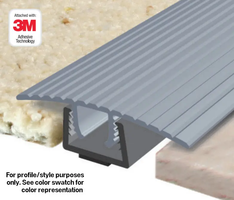 M-D PRO - Cinch T-Molding with Snaptrack, Satin Silver 1 1/2" x 3'