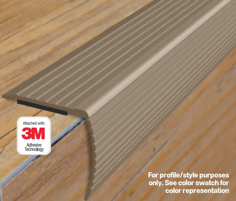 M-D PRO Cinch Stair Edging, Spice - 1 1/32" x 1 1/4" x 6'