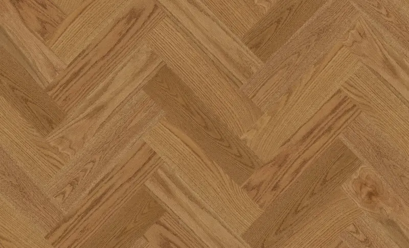 Red Oak Herringbone - Toast Brown