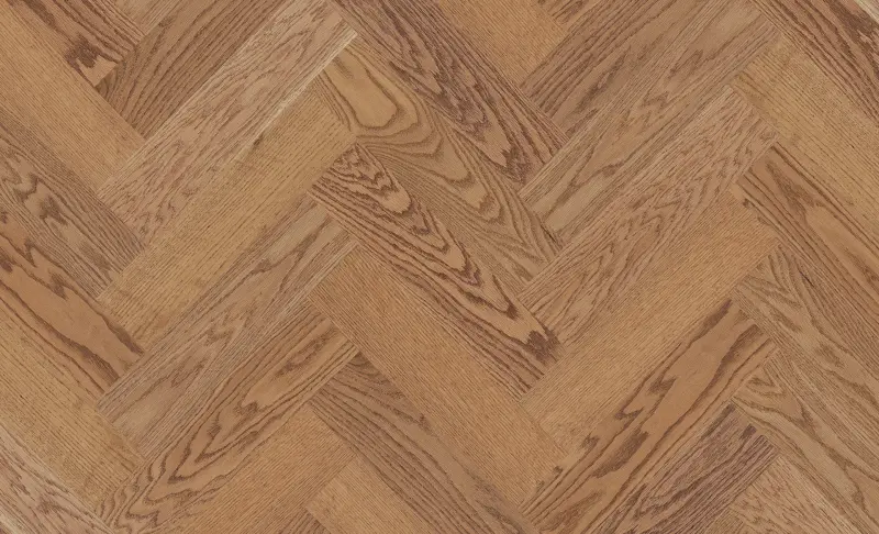 Red Oak Herringbone - Crème Brûlée
