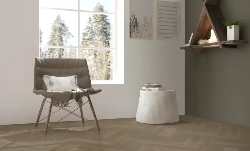 White Oak Herringbone - Silk