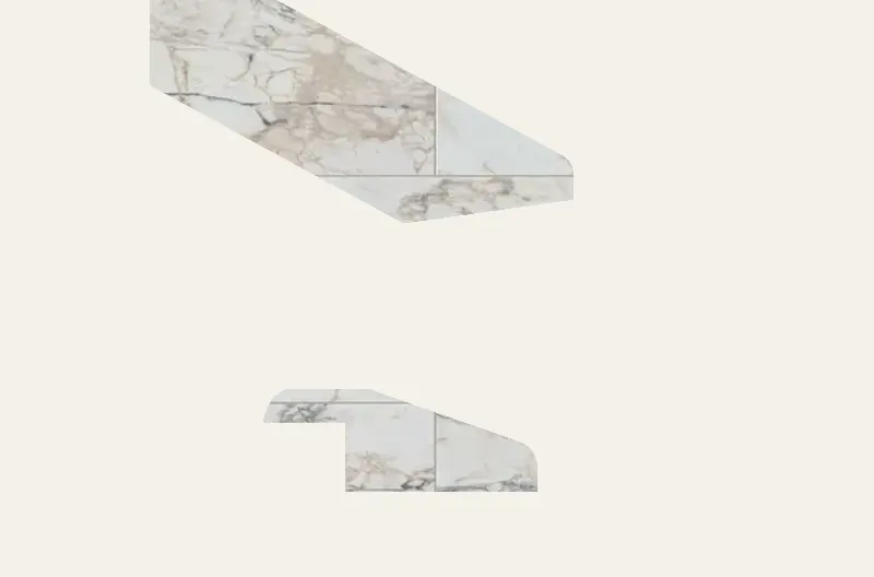 Fuzion Vinyl Dynamix XL Tile Blanc Reducer 94-1/2"