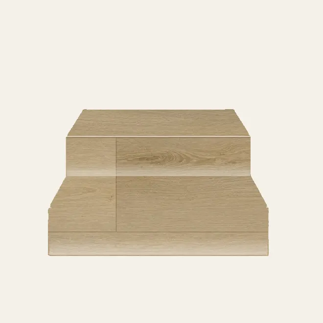Fuzion Vinyl Dynamix Hardcore 3DGE Almond Butter Stair Tread & Riser 50"