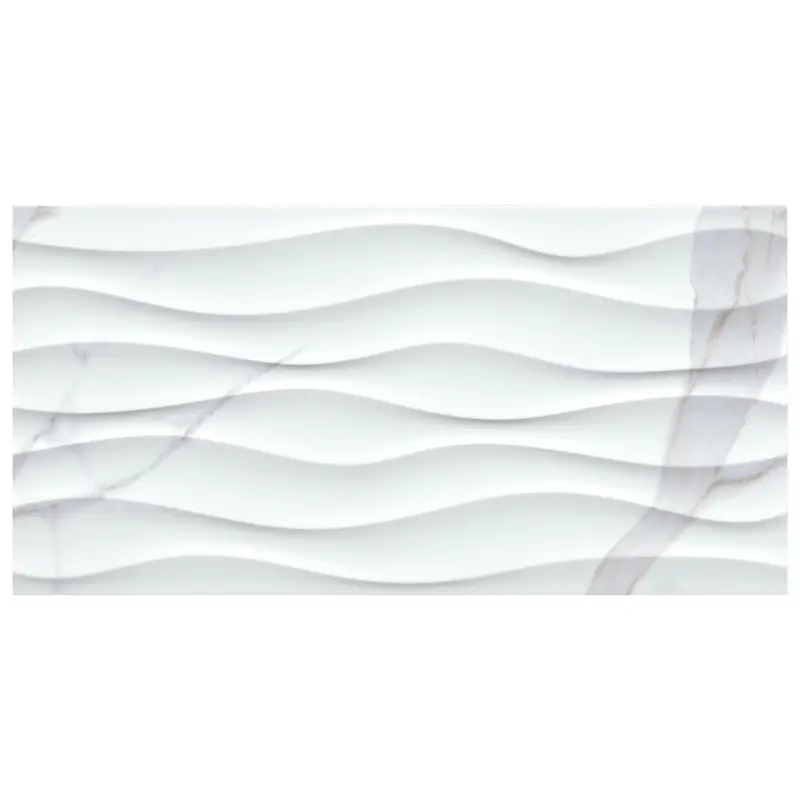 MSI Surfaces Wall Tiles Dymo Statuary Wavy White-Cool Glossy 12" x 24"