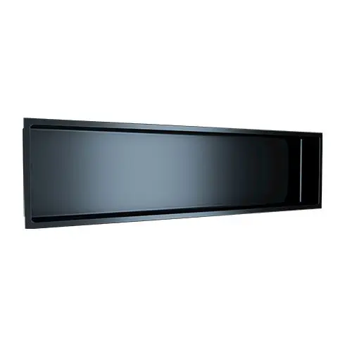 Nautika - Shower Niche without Shelves Stainless Steel Black 12" x 48"