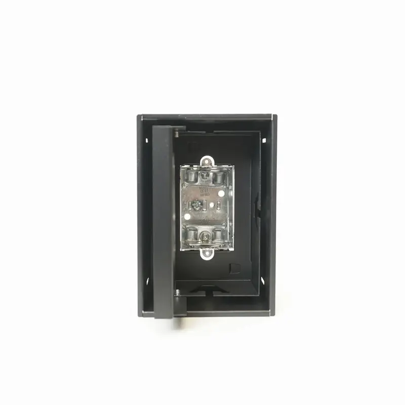Fittes - Receptacle Mount No-See 1 Gang Black Matte