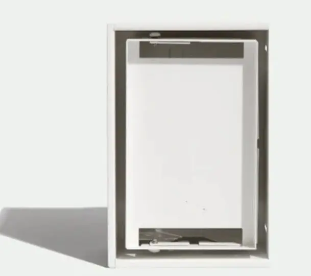 Fittes Aria Framed No-See Receptacle Mount Luxe for 1 Gang Satin White