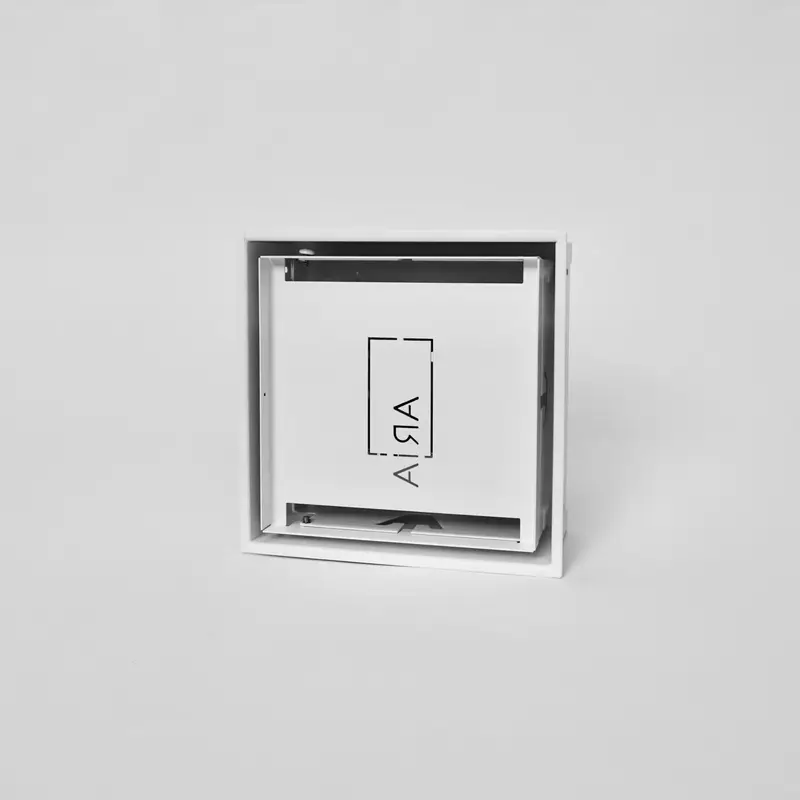 Fittes - Receptacle Mount No-See 2 Gang Satin White