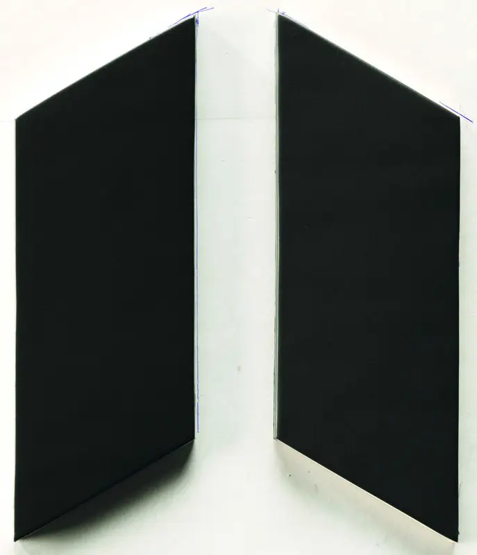 Italbec Floor Tiles New Panal Chevron Gauche Carbo Matte 3" x 7"
