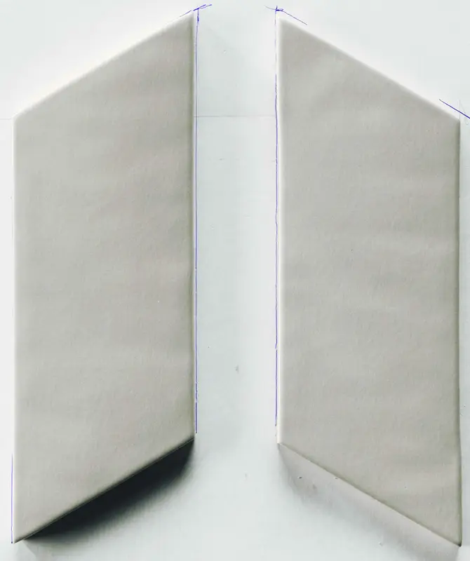 Italbec Floor Tiles New Panal Chevron Droit Storm Matte 3" x 7"
