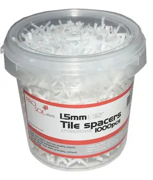 ProSolutions - Tile Spacers X shaped 1.5mm (2/32") - Bucket of 1000