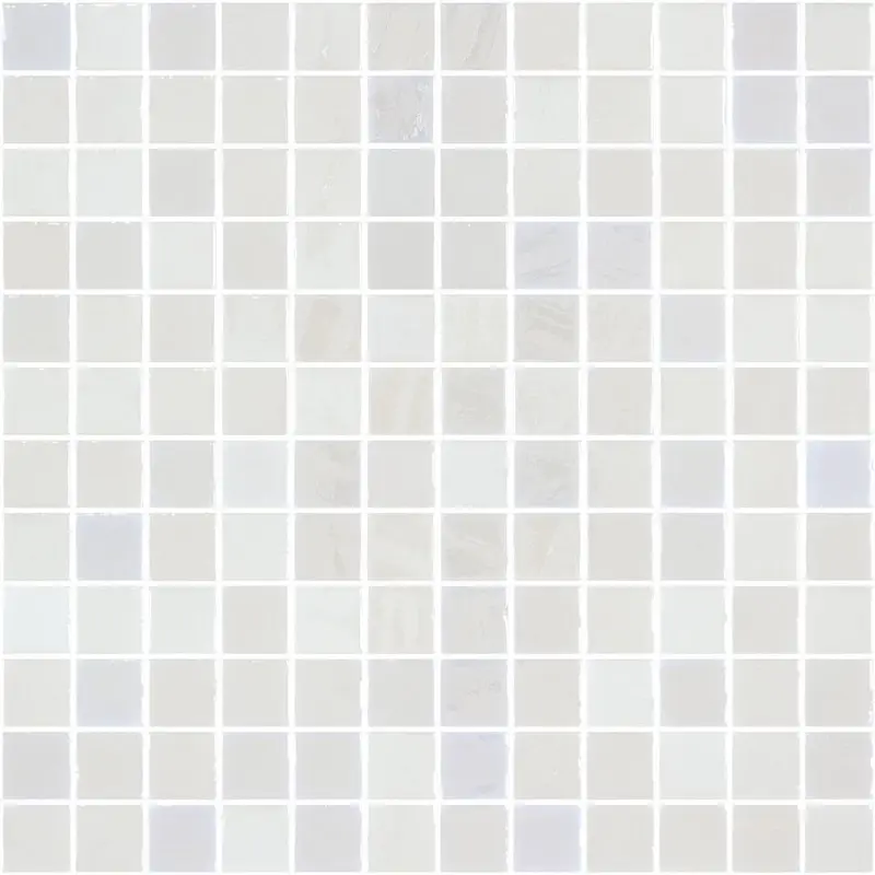 Italbec Mosaic Onix Stoneglass Opalo Blanco 1" x 1"