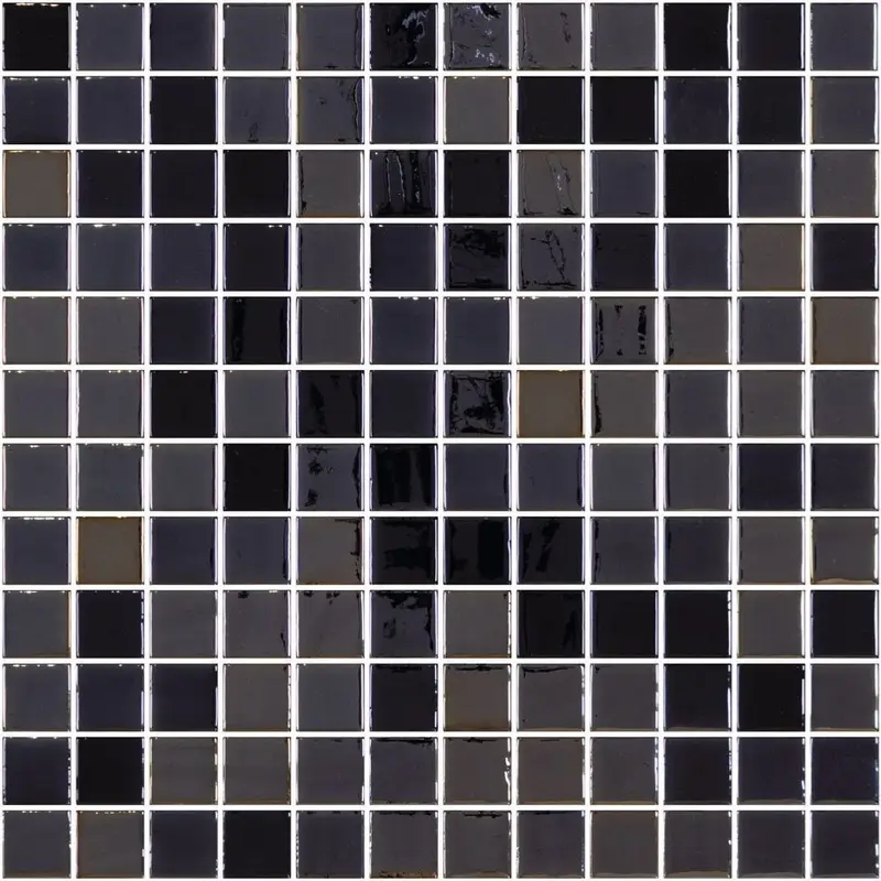 Italbec Mosaic Onix Stoneglass Opalo Negro 1" x 1"