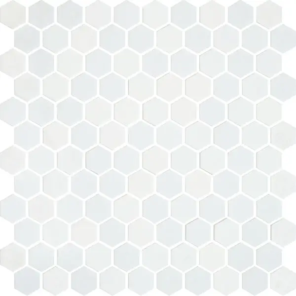 Centura Mosaic Opalo Stone Blanc Hexagon Glossy 12" x 12"