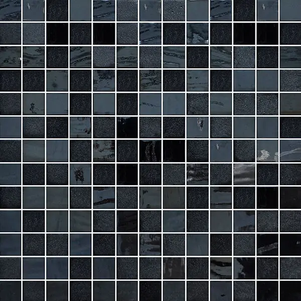 Centura Mosaic Opalo Stone Noir Square Glossy 12" x 12"