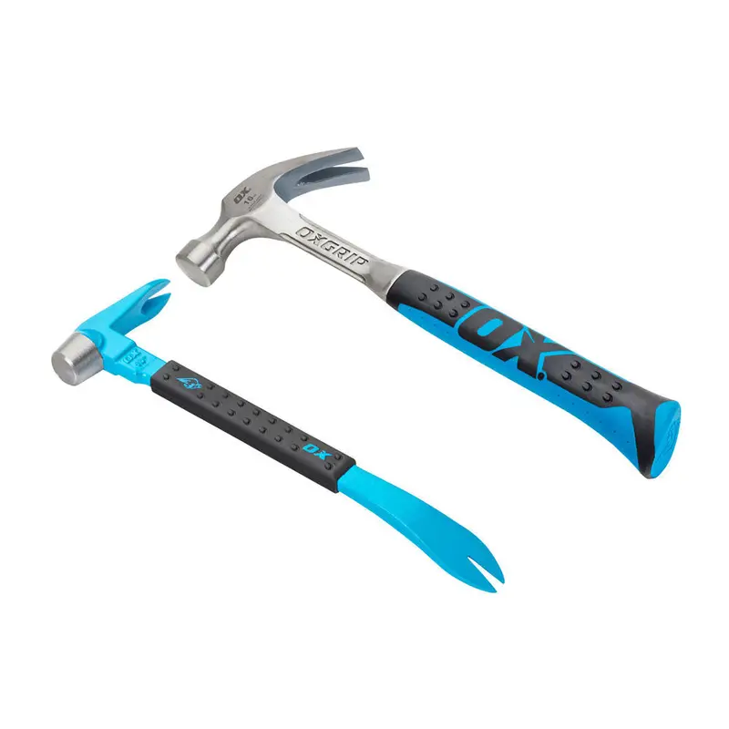 OX Pro 16 oz Claw Hammer and Claw Bar Set