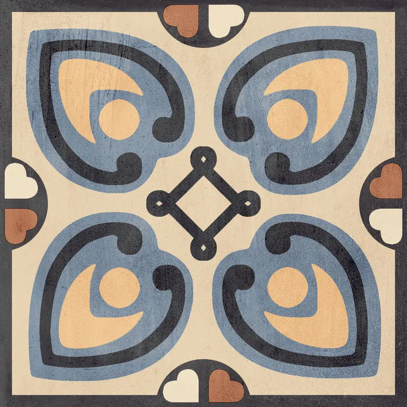 Centura Floor Tiles Patchwork Colors 02 Matte 8" x 8"